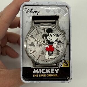 Disney Mickey Mouse 90th Anniversary Watch 40mm Silver Stainless Steel Unisex